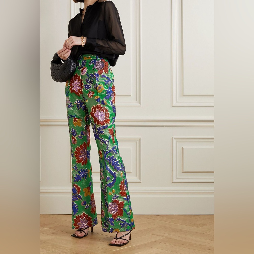 Dolce & Gabbana Lurex Jacquard Flared Pants | NWT, mint condition